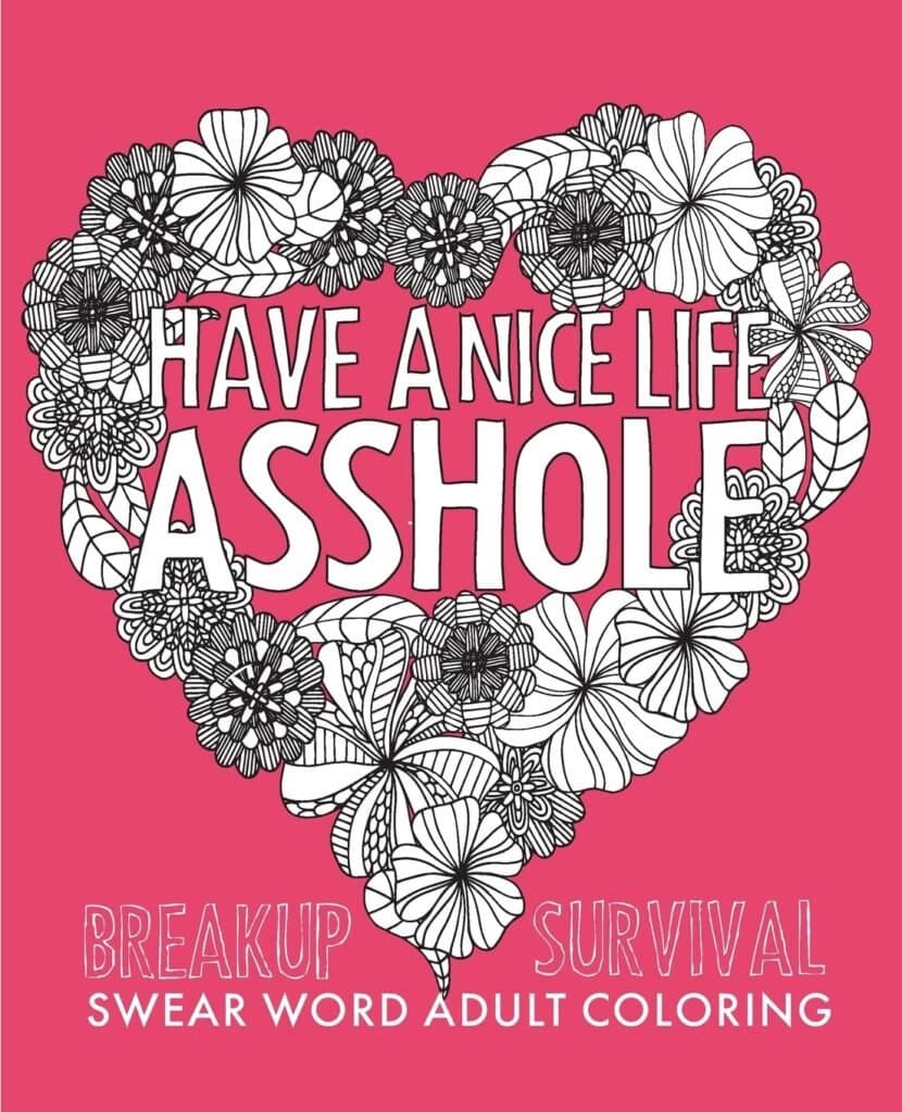 Revenge Breakup Insults Coloring Book – 50 Unique Hand Curated Designs for Adults